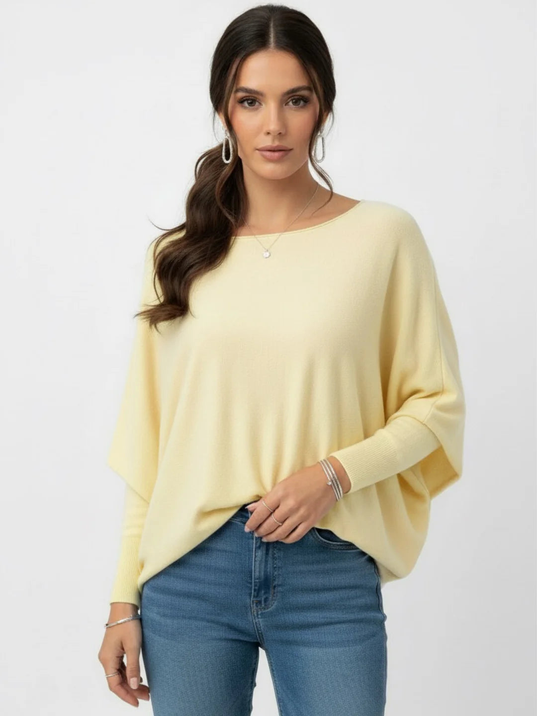 Kate And Pippa Venice Knit with Bow Back Detail in Lemon
