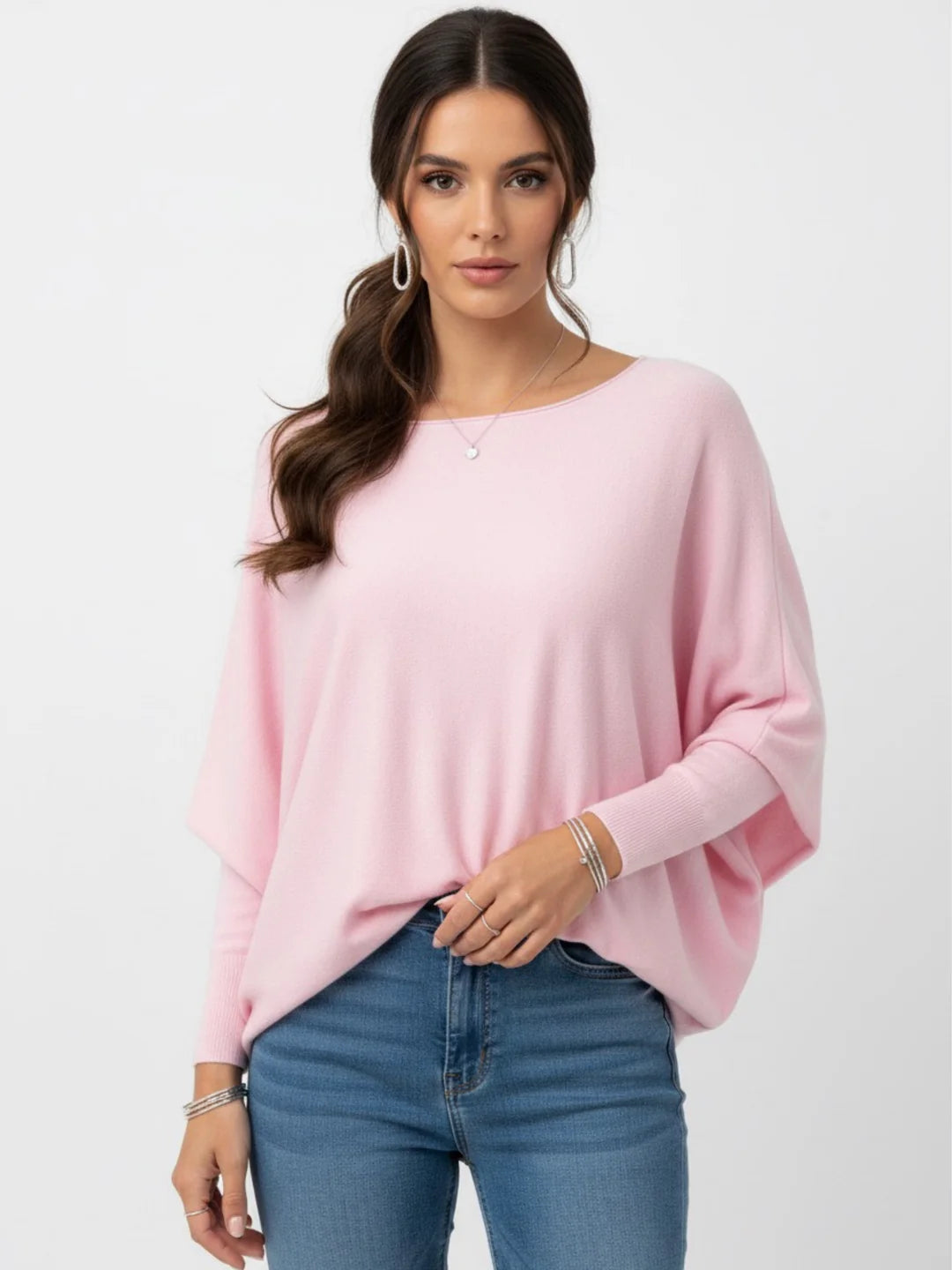 Kate And Pippa Venice Bow Back knit in Baby Pink