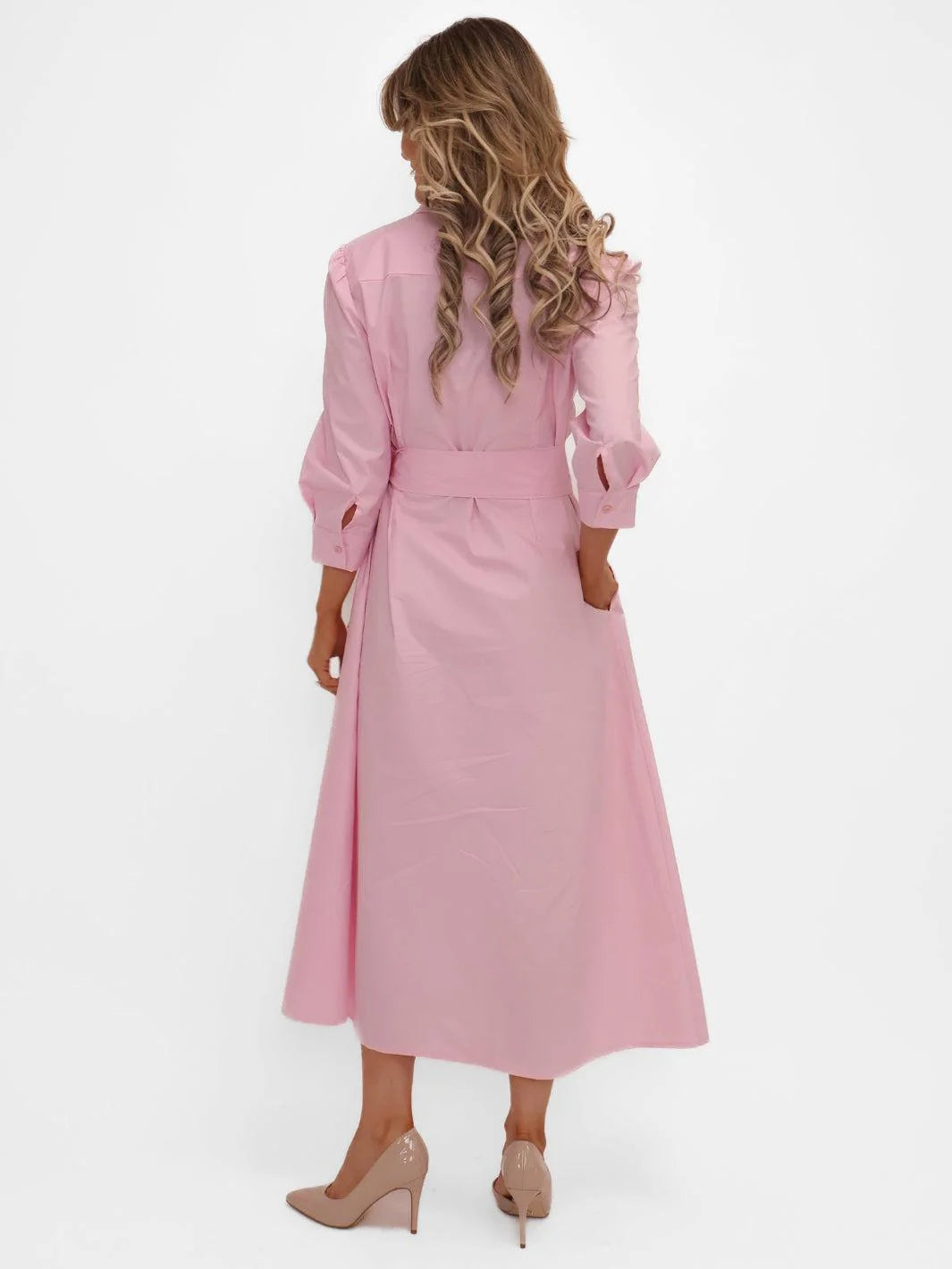 Kate And Pippa Victoria Midi Dress in light pink 26