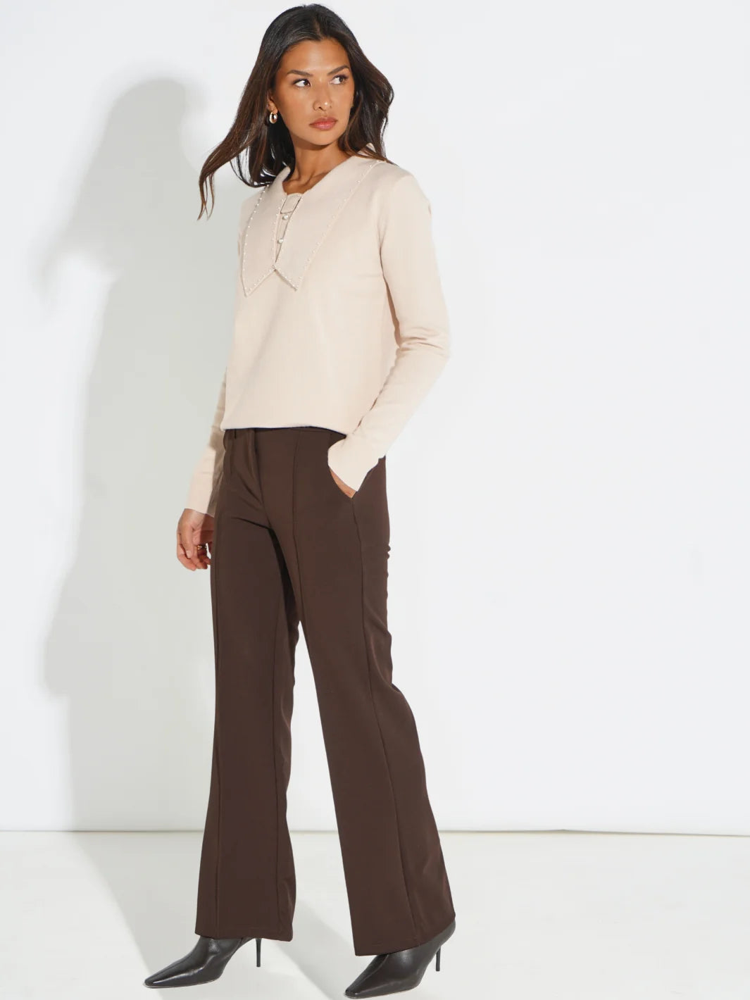Kate &amp; Pippa Yale Straight Leg Pull-On Trousers