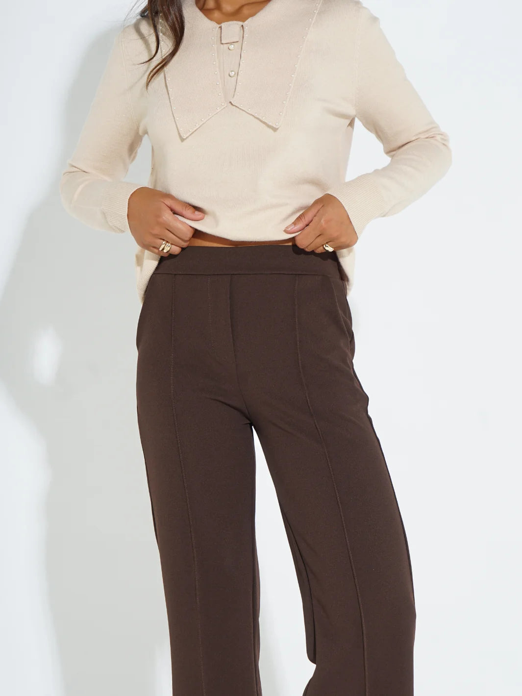 Kate &amp; Pippa Yale Straight Leg Pull-On Trousers