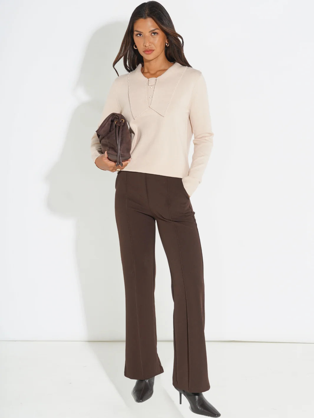 Kate &amp; Pippa Yale Straight Leg Pull-On Trousers