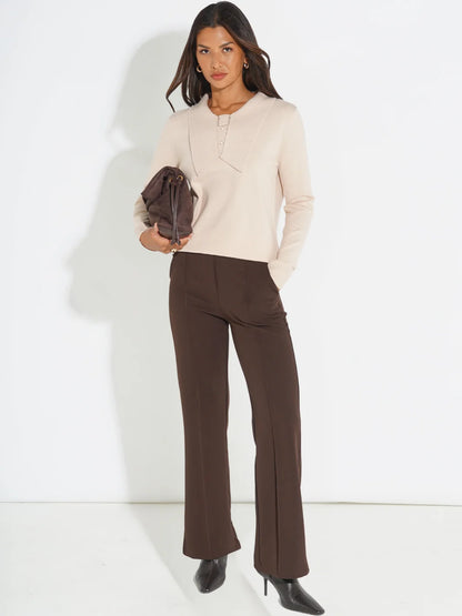 Kate &amp; Pippa Yale Straight Leg Pull-On Trousers