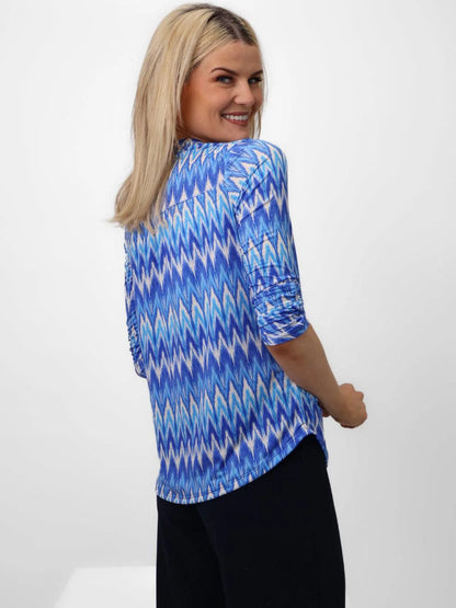 Kate And Pippa Blue Zip top