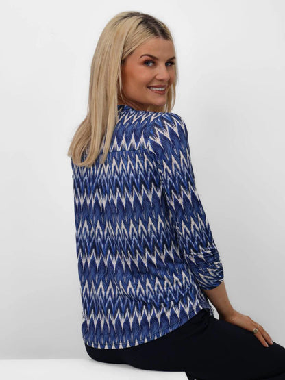 Kate And Pippa Navy Zip Top