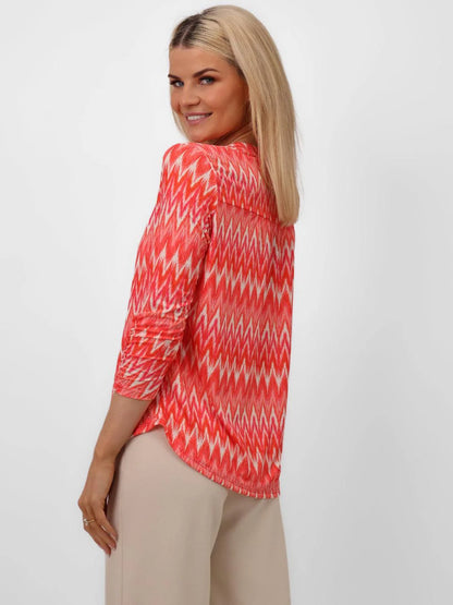 Kate And Pippa Orange Zip top