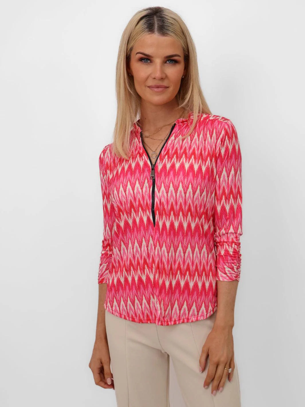 Kate And Pippa Zip Top Pink