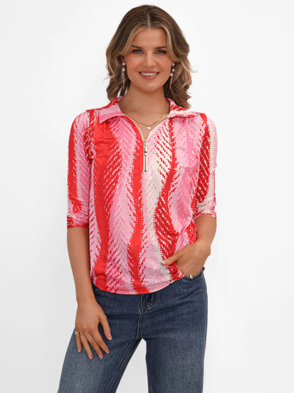 Kate And Pippa New Zip Top with Collar. All Colours