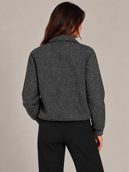 Kate And Pippa Cotswold Heritage Check Jacket with funnel neck Zip and pockets