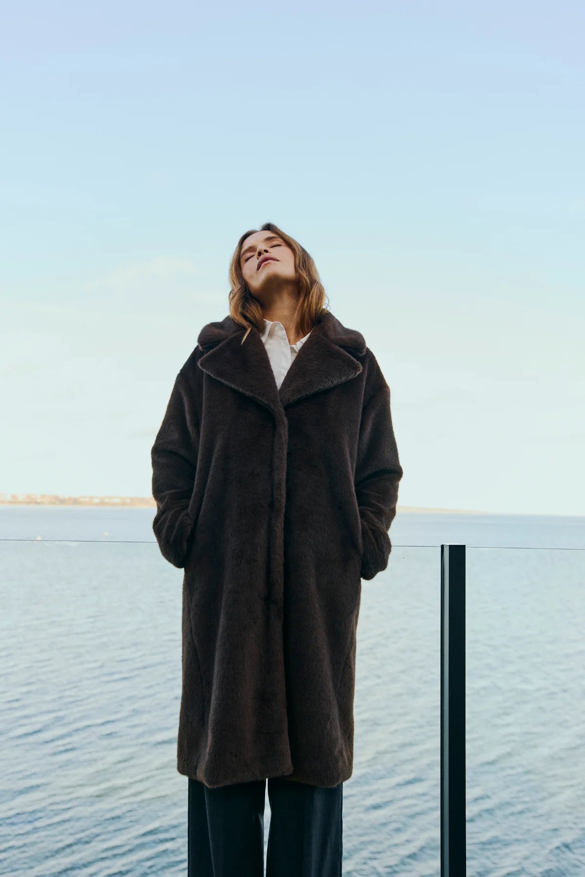 Free/Quent Brown faux Fur coat