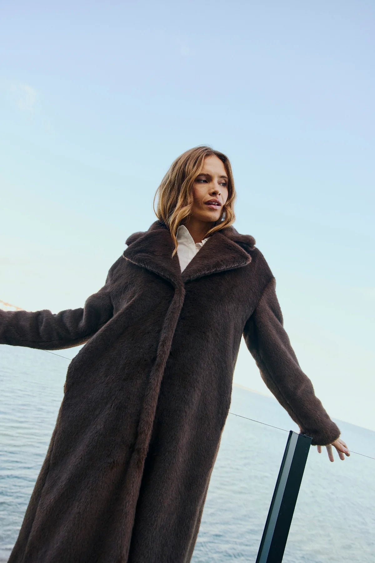 Free/Quent Brown faux Fur coat