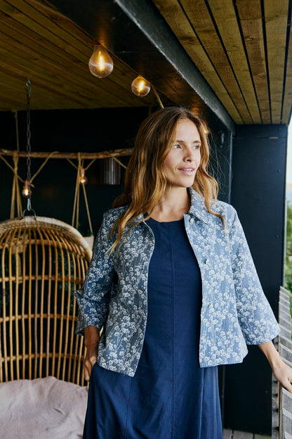 Free/Quent  FQFALLY Lightweight Jacquard Jacket   211534 Indigo