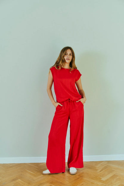 Free/Quent Poppy Textured sleeveless blouse 207685