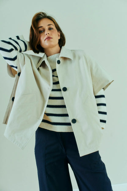 Free/Quent Safran Cape in light beige 208148