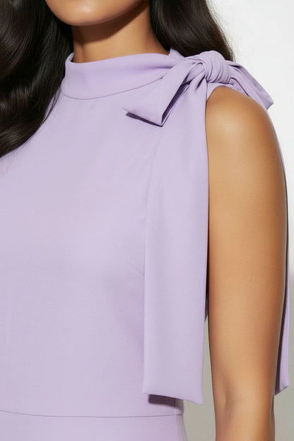 Marc Angelo Sleeveless Midi Dress with Shoulder tie detail 25163 Lilac