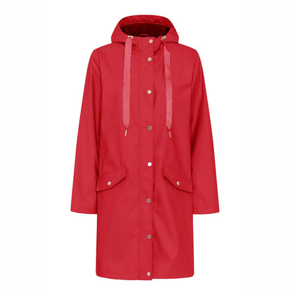 3/4 Quilted Raincoat in Dusky pink or red