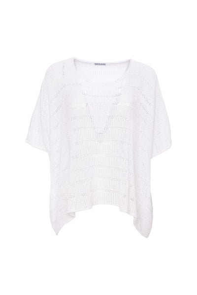 Naya Loose weave square knit . white or silver  Nas24199