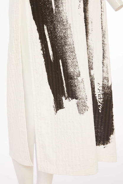 Naya Brush stroke long tunic with deep side splits Nas25117
