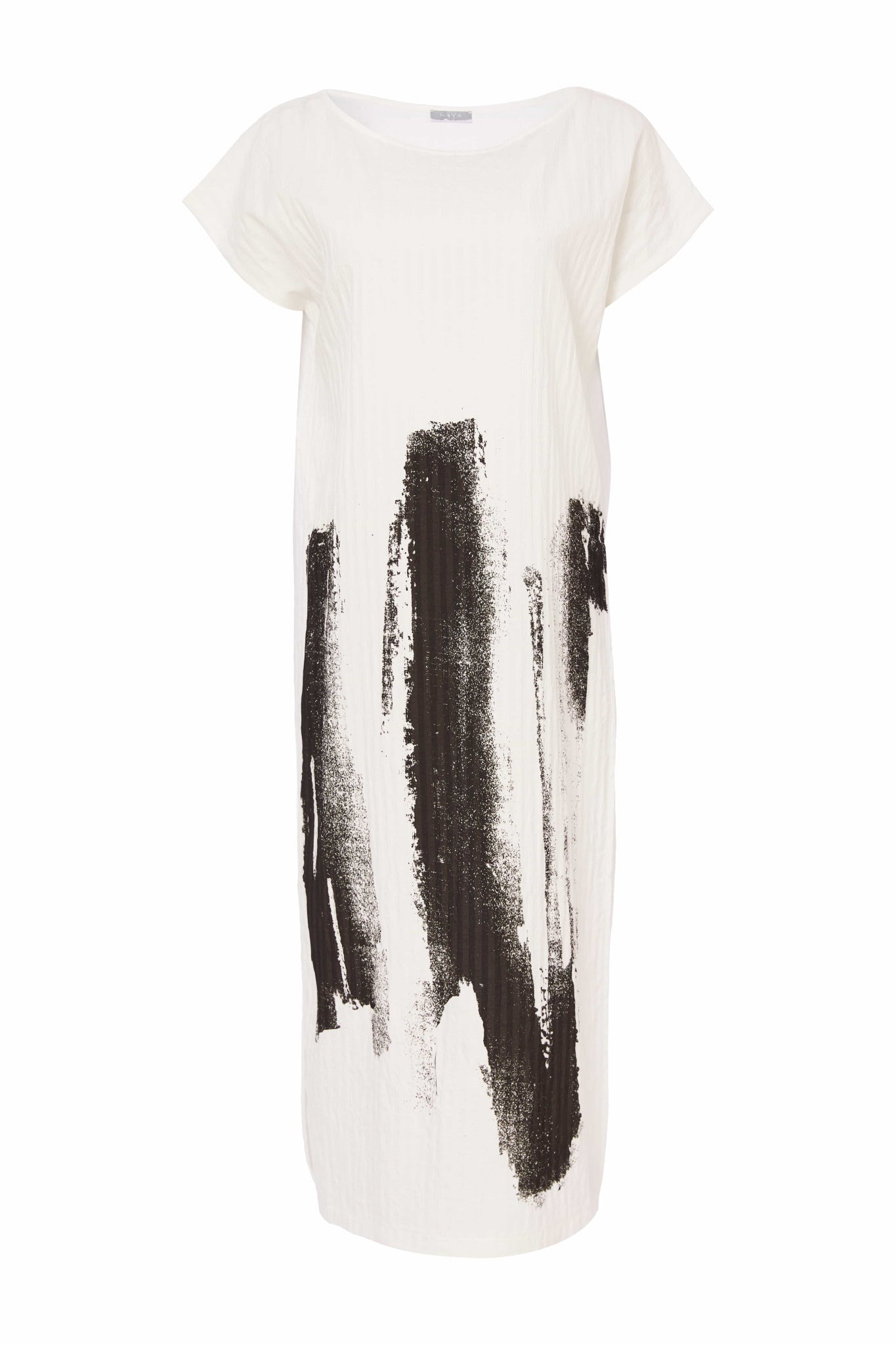 Naya Brush stroke long tunic with deep side splits Nas25117