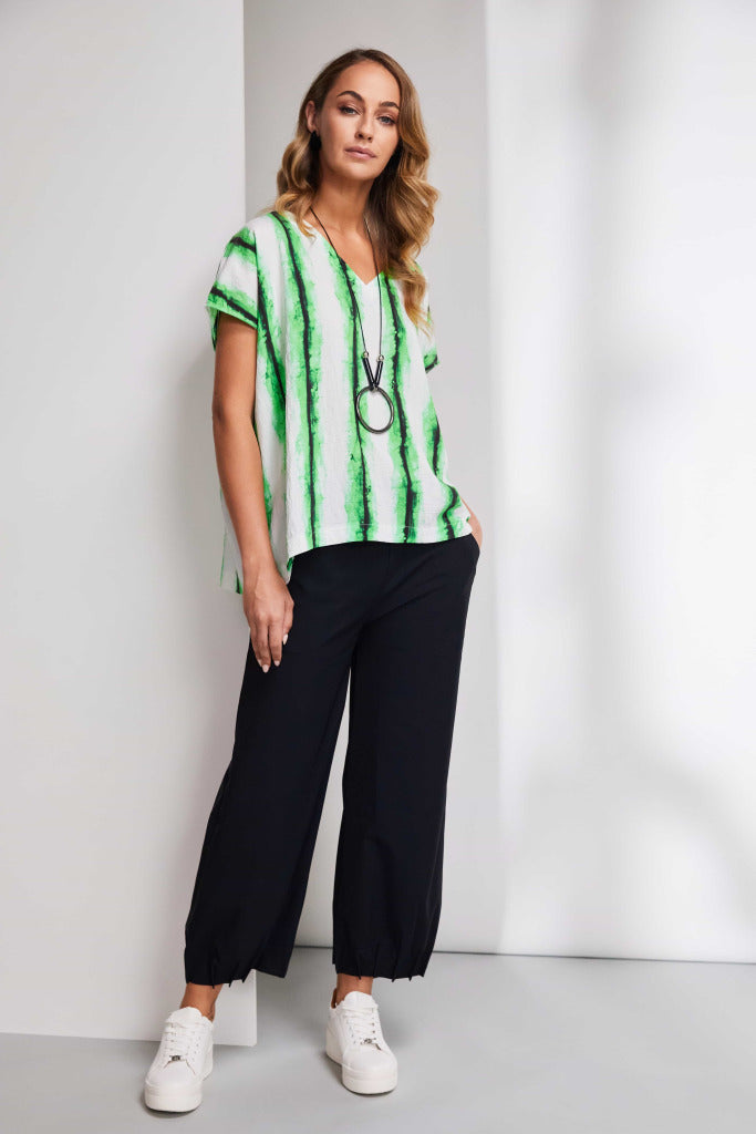 Naya blurred print v neck top Nas25158