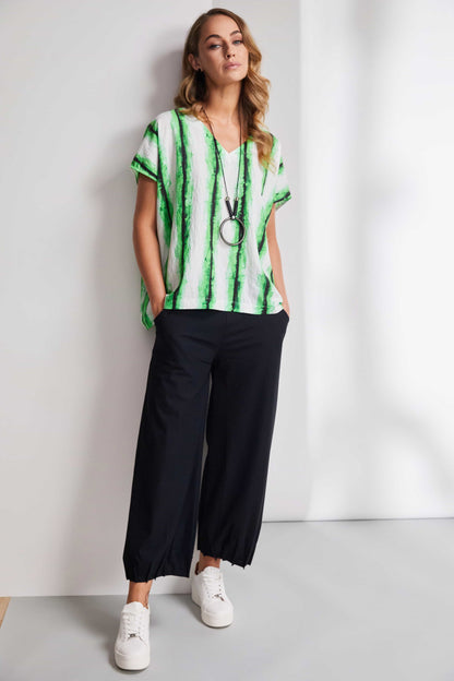 Naya blurred print v neck top Nas25158