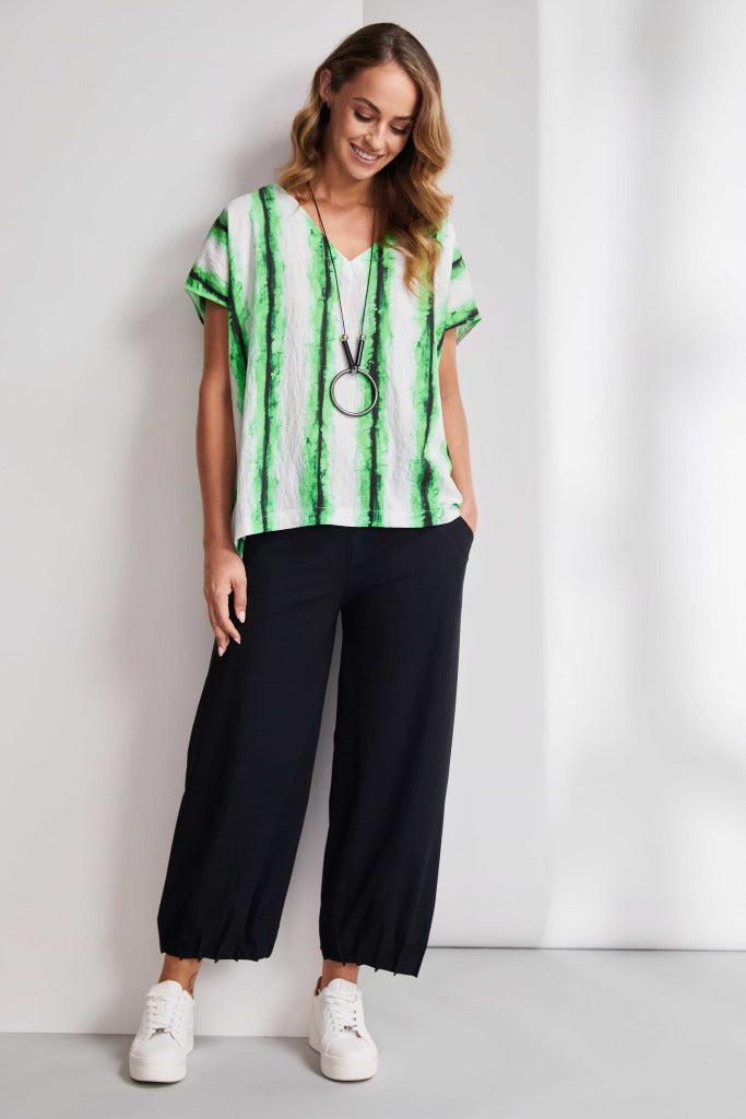Naya blurred print v neck top Nas25158