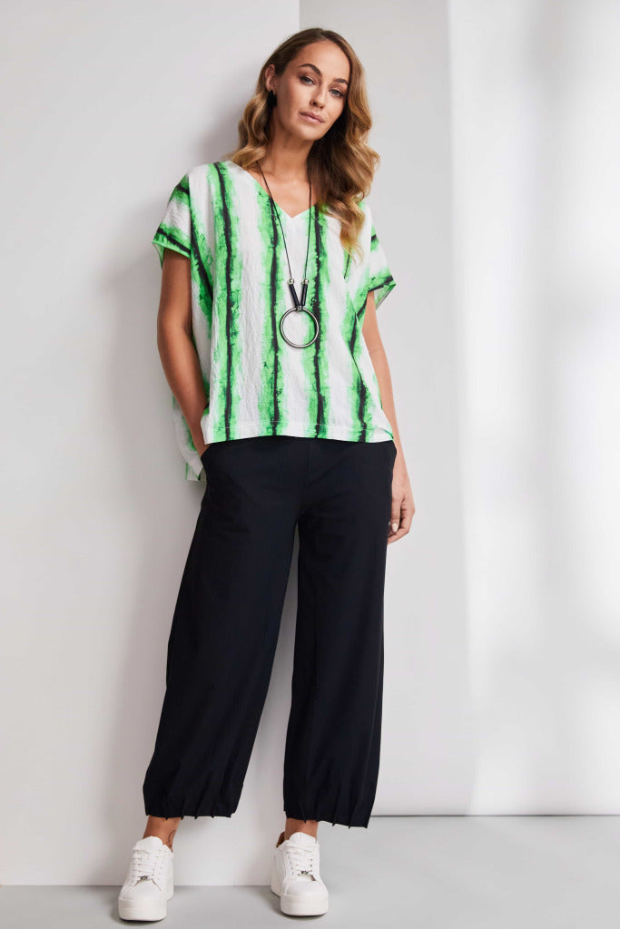 Naya blurred print v neck top Nas25158