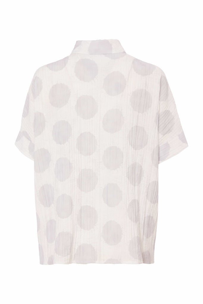 Naya Crinkle spot shirt with pocket detail