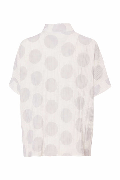 Naya Crinkle spot shirt with pocket detail