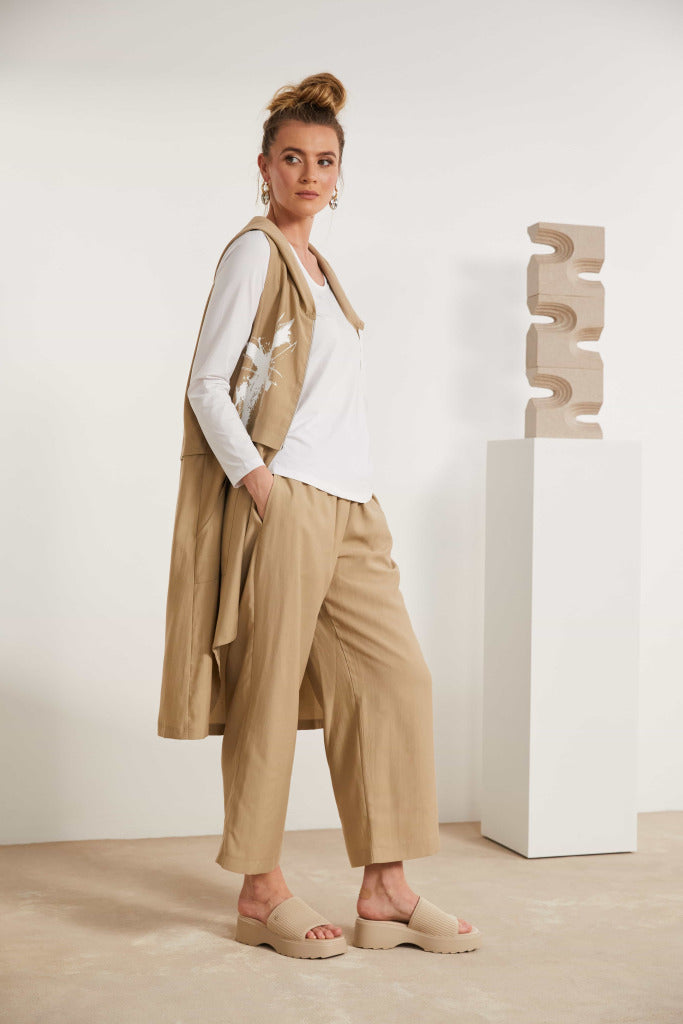 Naya Super Soft Pull on Trouser in Fudge Nas25243