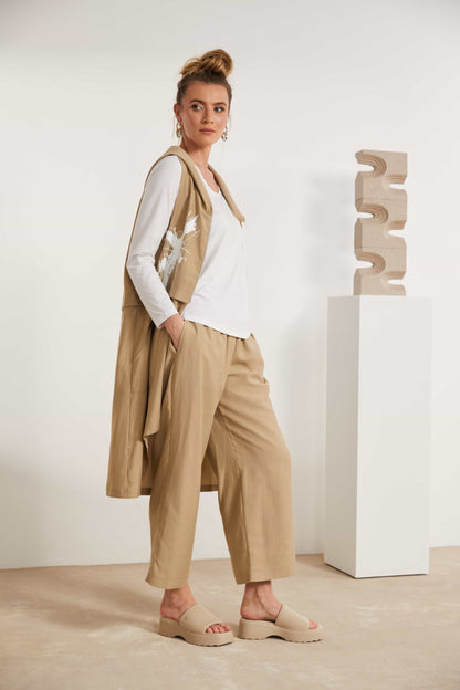 Naya Super Soft Pull on Trouser in Fudge Nas25243