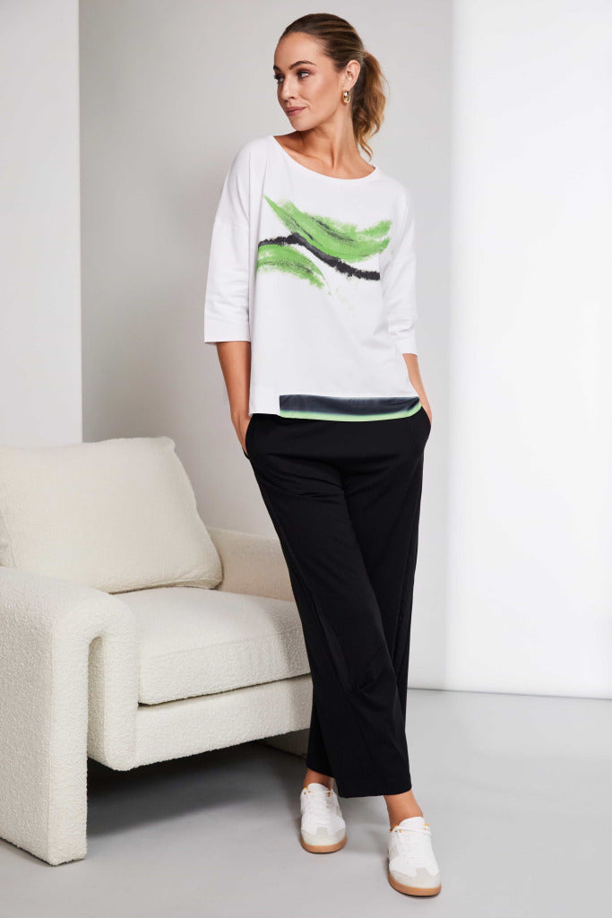 Naya Cotton feather print top  Nas25197