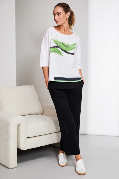 Naya Cotton feather print top  Nas25197