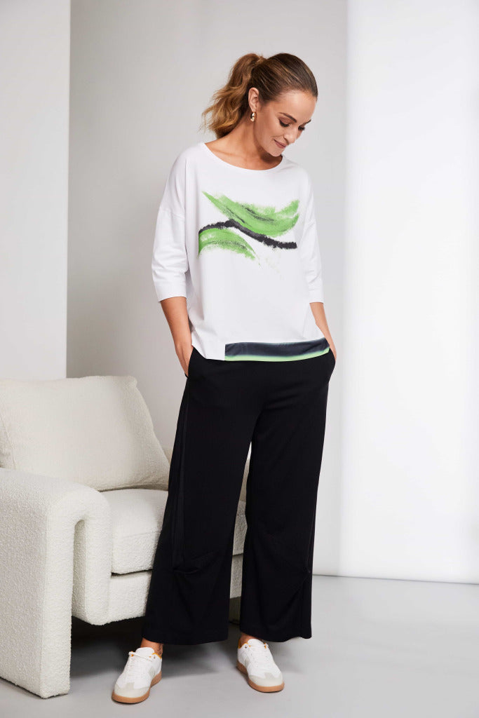 Naya Cotton feather print top  Nas25197