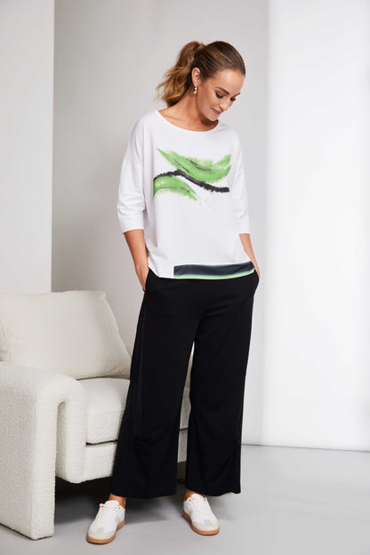 Naya Cotton feather print top  Nas25197