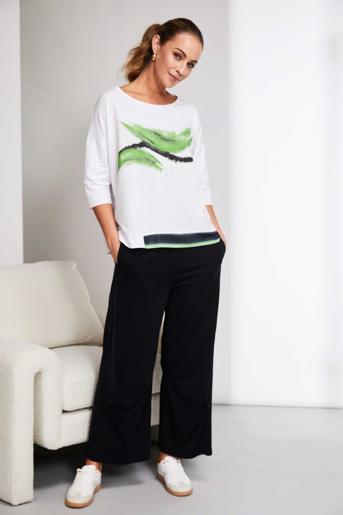Naya Cotton feather print top  Nas25197