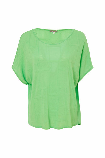Naya Round neck embossed square shape top Nas25211