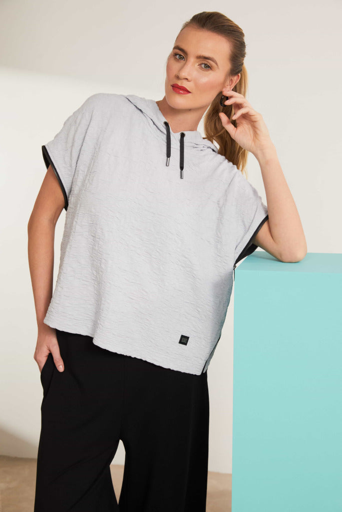 Naya bubble fabric hoodie in Silver or Army Green  Nas25220