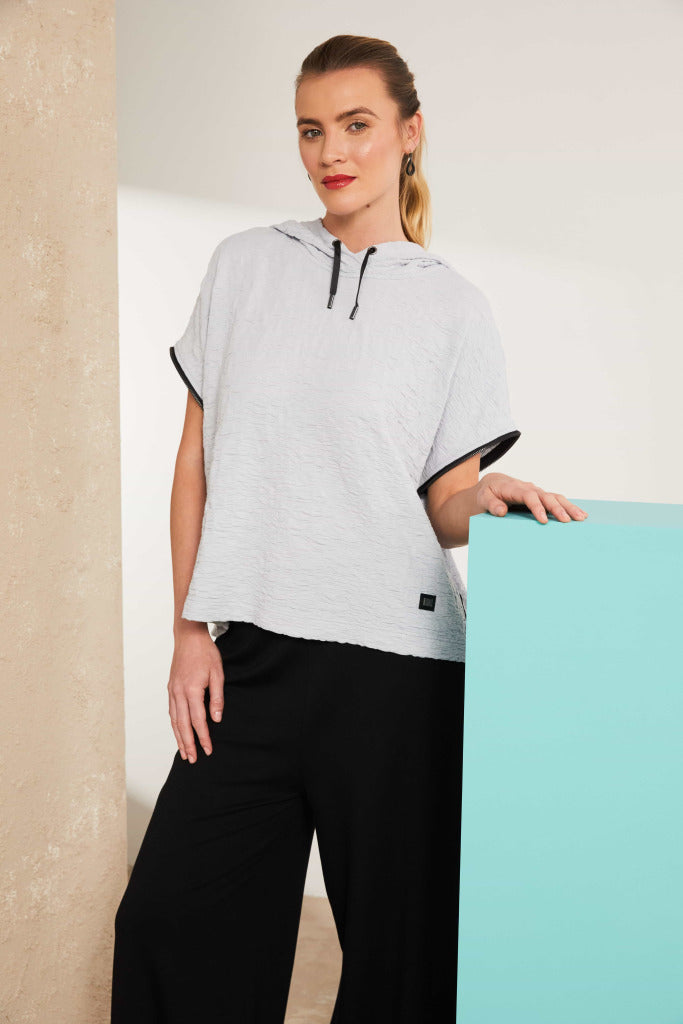 Naya bubble fabric hoodie in Silver or Army Green  Nas25220