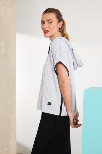 Naya bubble fabric hoodie in Silver or Army Green  Nas25220