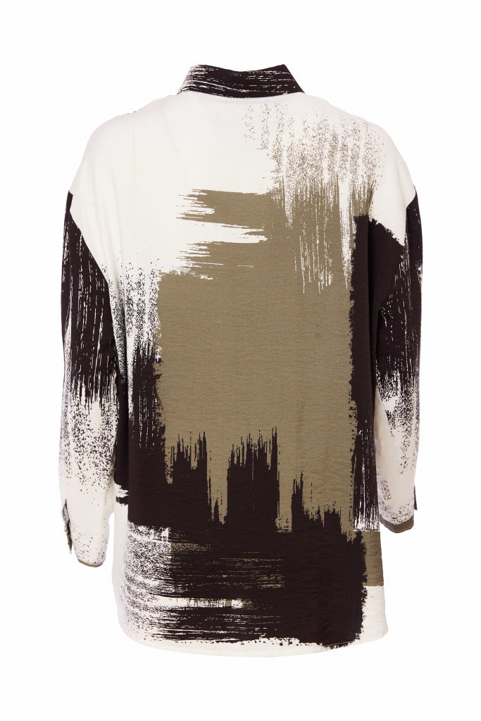 Naya Brush Stroke Print Shirt Nas25265