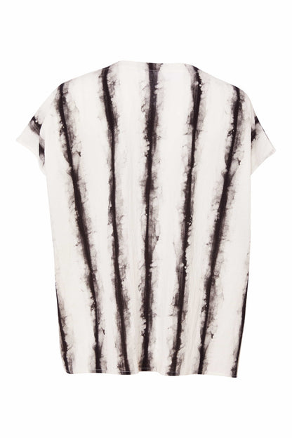 Naya blurred stripe v Neck Top  Nas25275