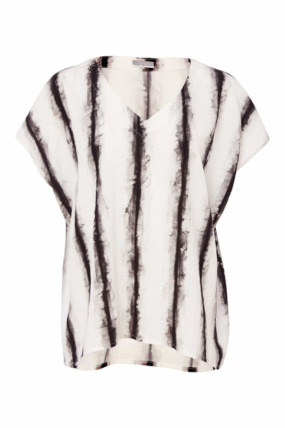 Naya blurred stripe v Neck Top  Nas25275