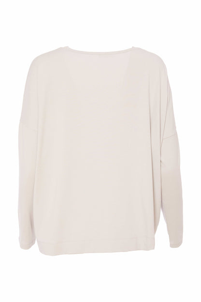 Naya Brushstroke print top in Sand Black, Or French Blue and white Nas25288