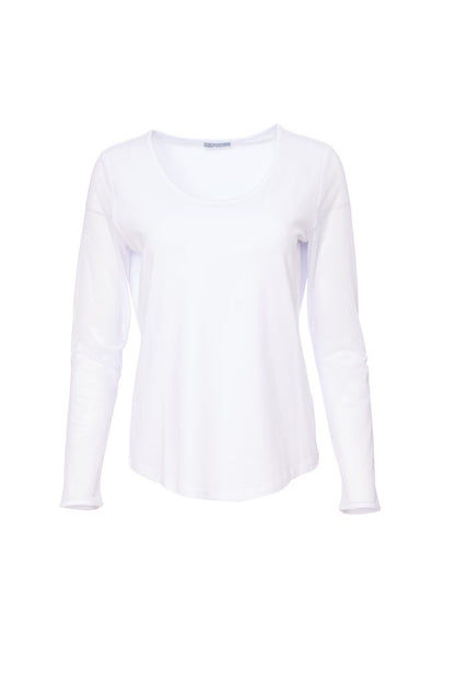 Naya Jersey Round Neck Top With Mesh Sleeve. All colours Nas26106