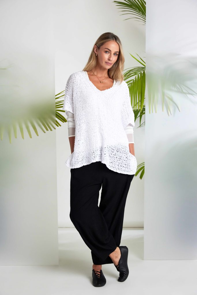 Naya v Neck Waffle Knit  Nas26121
