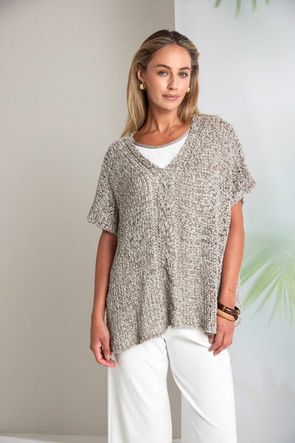Naya v Neck Waffle Knit  Nas26121