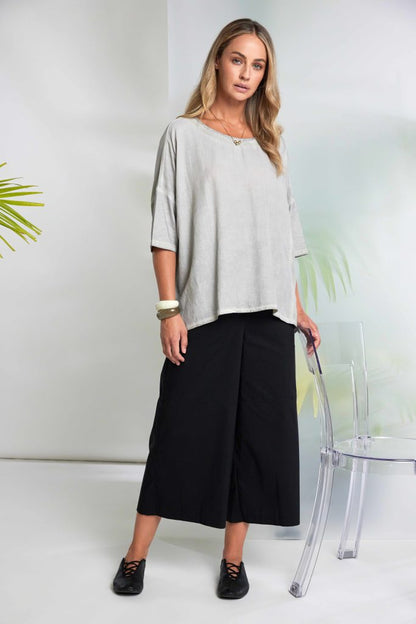 Naya Faded Washed Effect Round Neck Top Nas26131