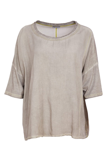Naya Faded Washed Effect Round Neck Top Nas26131