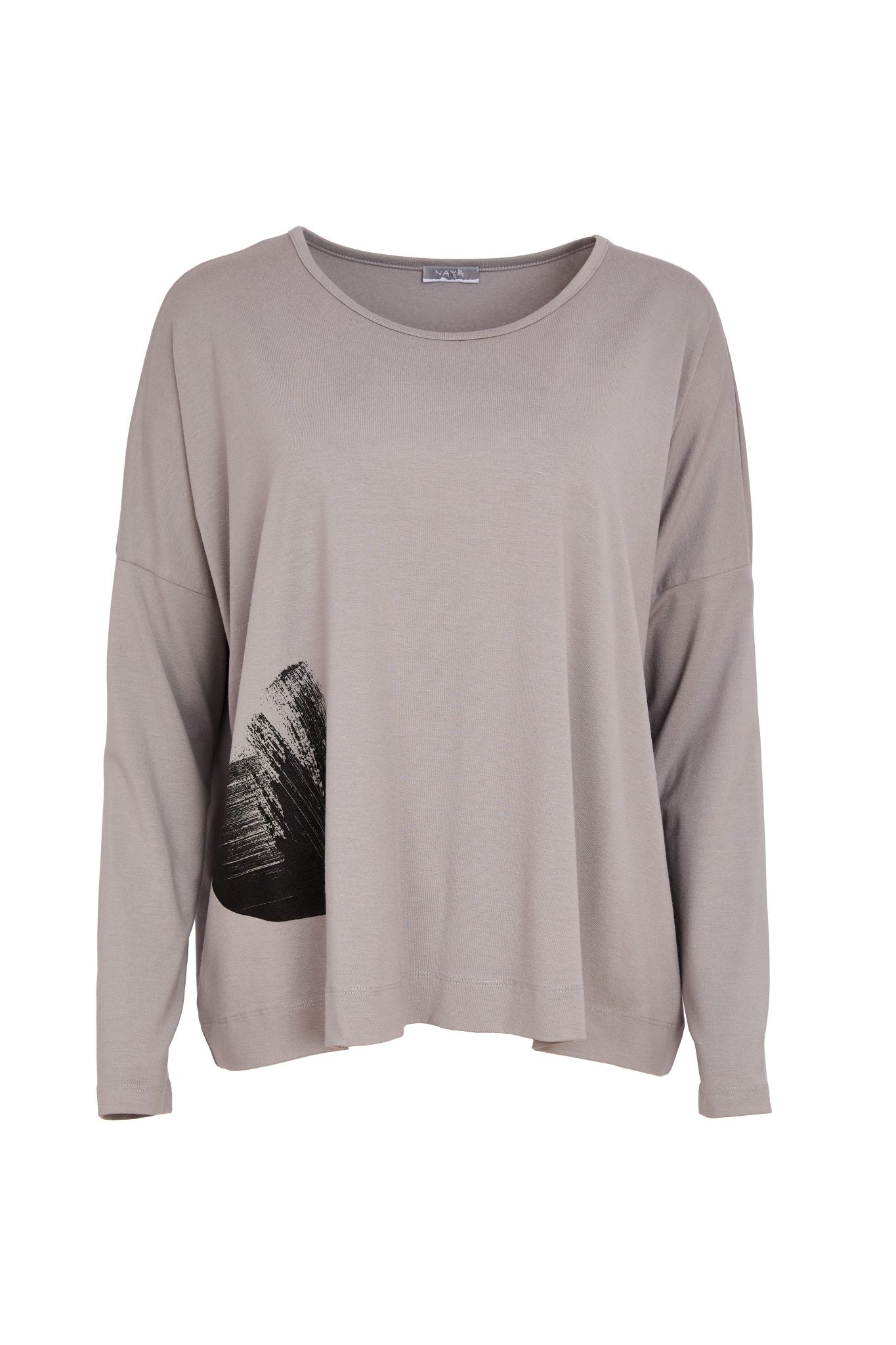 Naya Placement print round neck top Nas26143